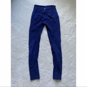 lululemon size 6 high waisted navy leggings